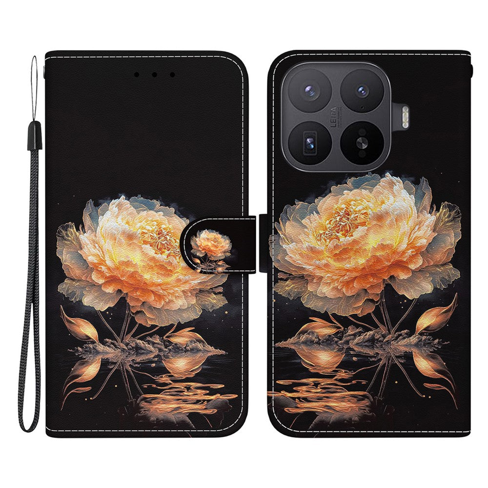 For Xiaomi 17T Pro Wallet Phone Case Anti-Drop Pattern Printing Leather Flip Cover with Strap