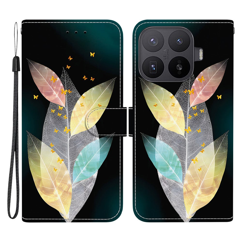 For Xiaomi 17T Pro Case Pattern Printing Leather Flip Wallet Phone Cover with Lanyard