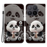 For Xiaomi 17T Pro Leather Case Stand Wallet Pattern Printing Phone Cover with Wrist Strap