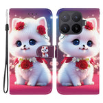 For Xiaomi 17T Pro Leather Case Stand Wallet Pattern Printing Phone Cover with Wrist Strap