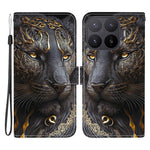 For Xiaomi 17T Pro Leather Case Stand Wallet Pattern Printing Phone Cover with Wrist Strap