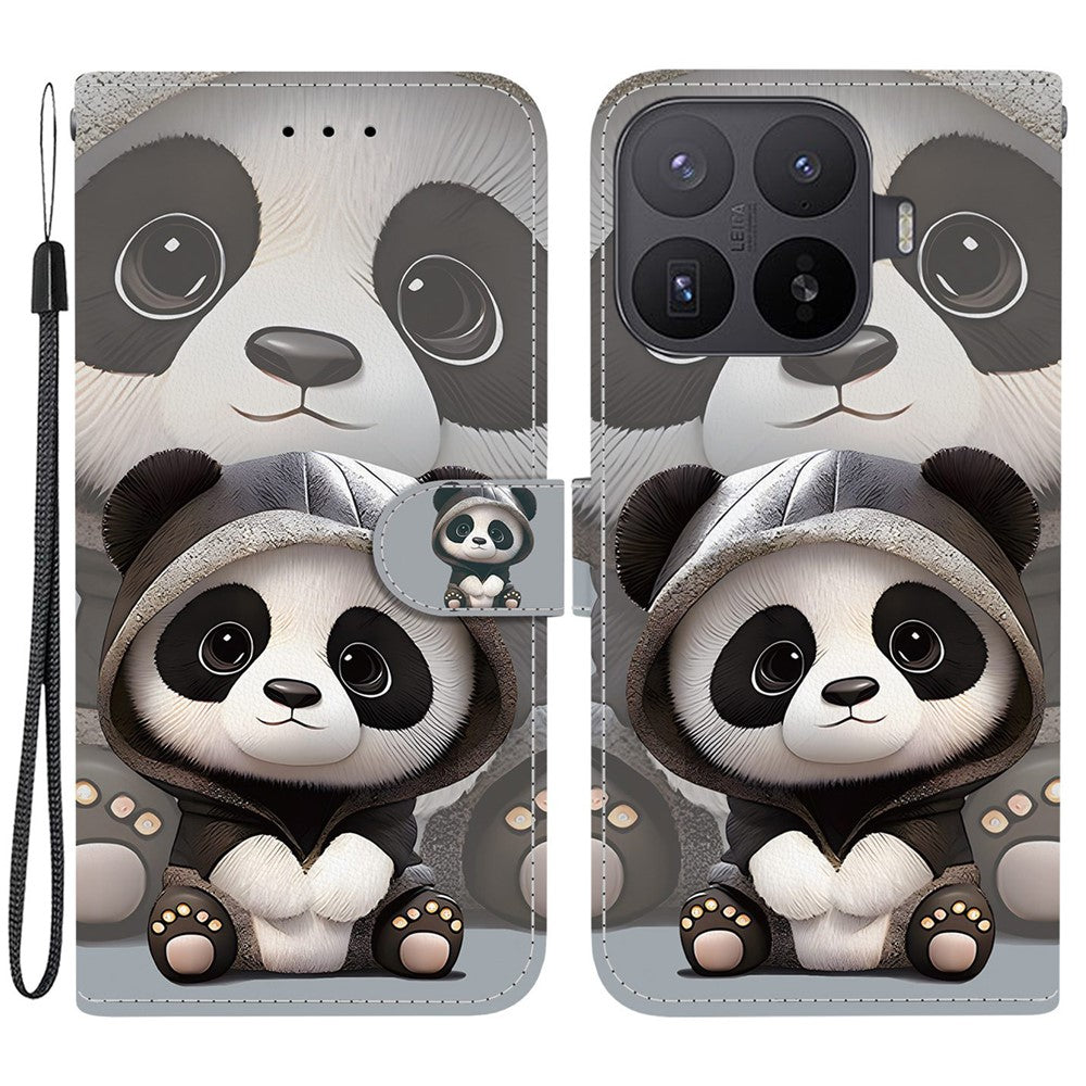 For Xiaomi 17T Pro Wallet Case Pattern Printing Leather Stand Phone Cover with Strap