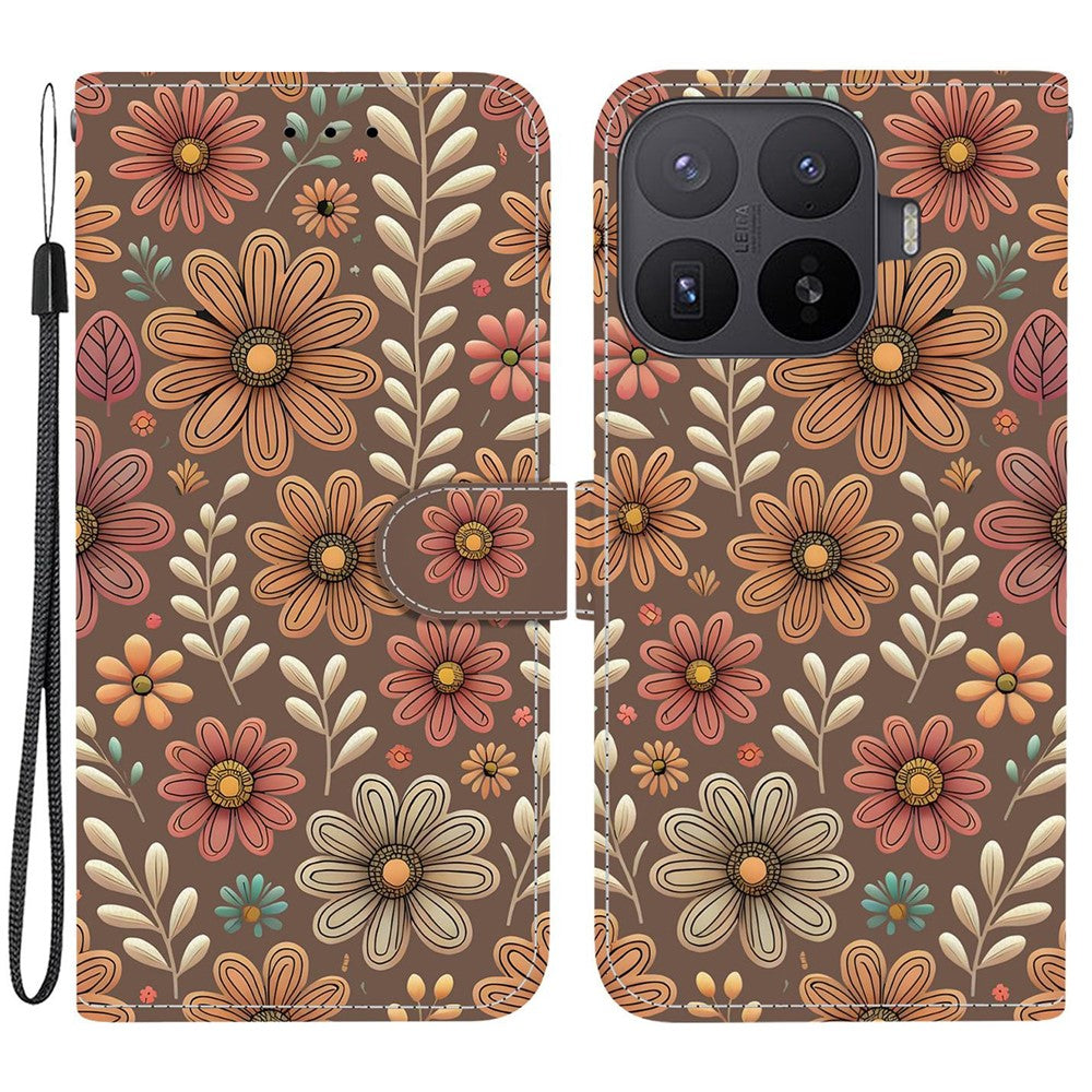 For Xiaomi 17T Pro Wallet Case Pattern Printing Leather Stand Phone Cover with Strap