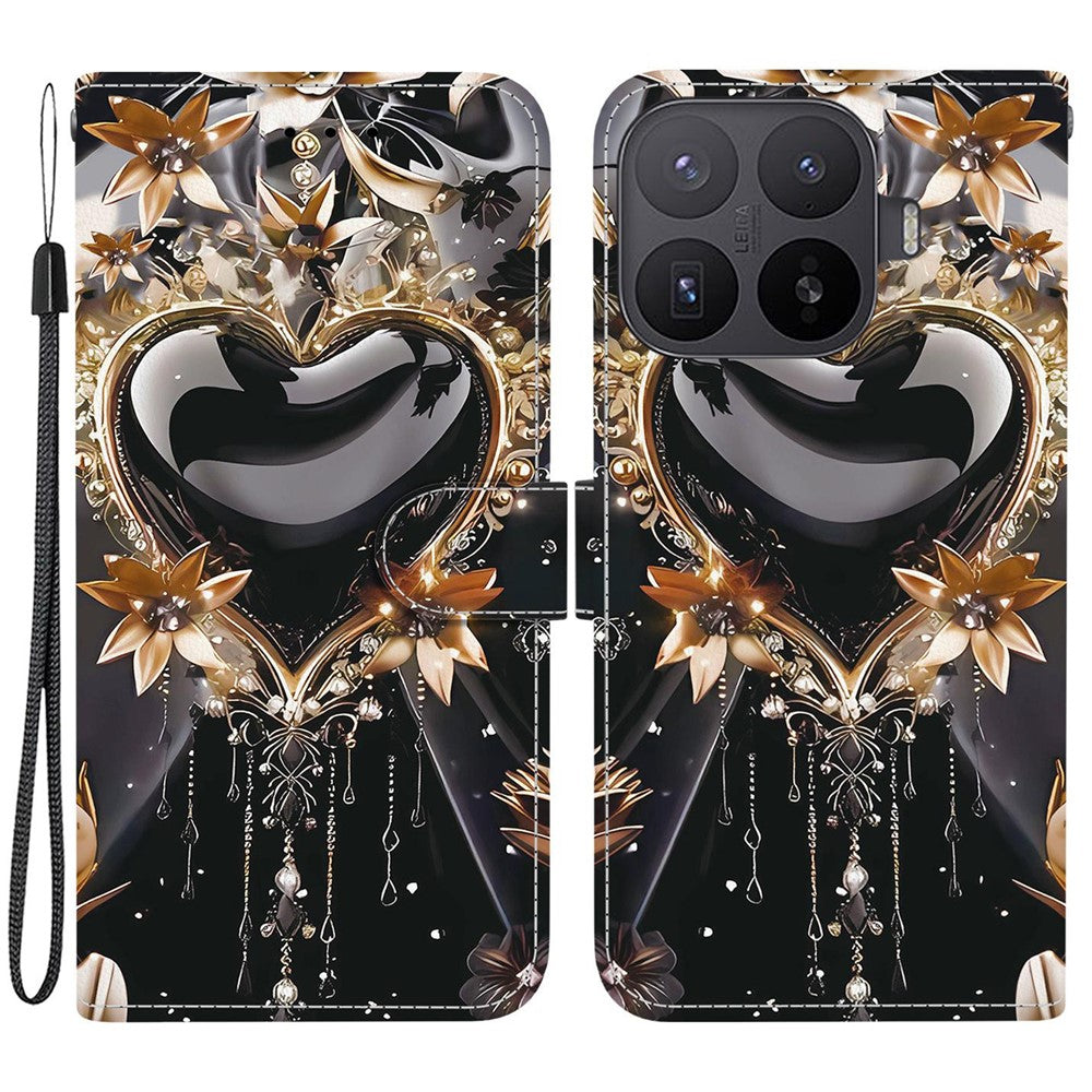 For Xiaomi 17T Pro Wallet Case Pattern Printing Leather Stand Phone Cover with Strap