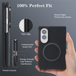 For Samsung Galaxy Z Fold8 Case Side-pasted Carbon Fiber Texture PU TPU Phone Cover with Metal Magnetic Ring