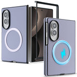 For Samsung Galaxy Z Fold8 Case Side-pasted Carbon Fiber Texture PU TPU Phone Cover with Metal Magnetic Ring