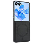 Til Samsung Galaxy Z Flip8 Magnetisk Etui Koskindstekstur PU Læderbelagt PC Telefoncover