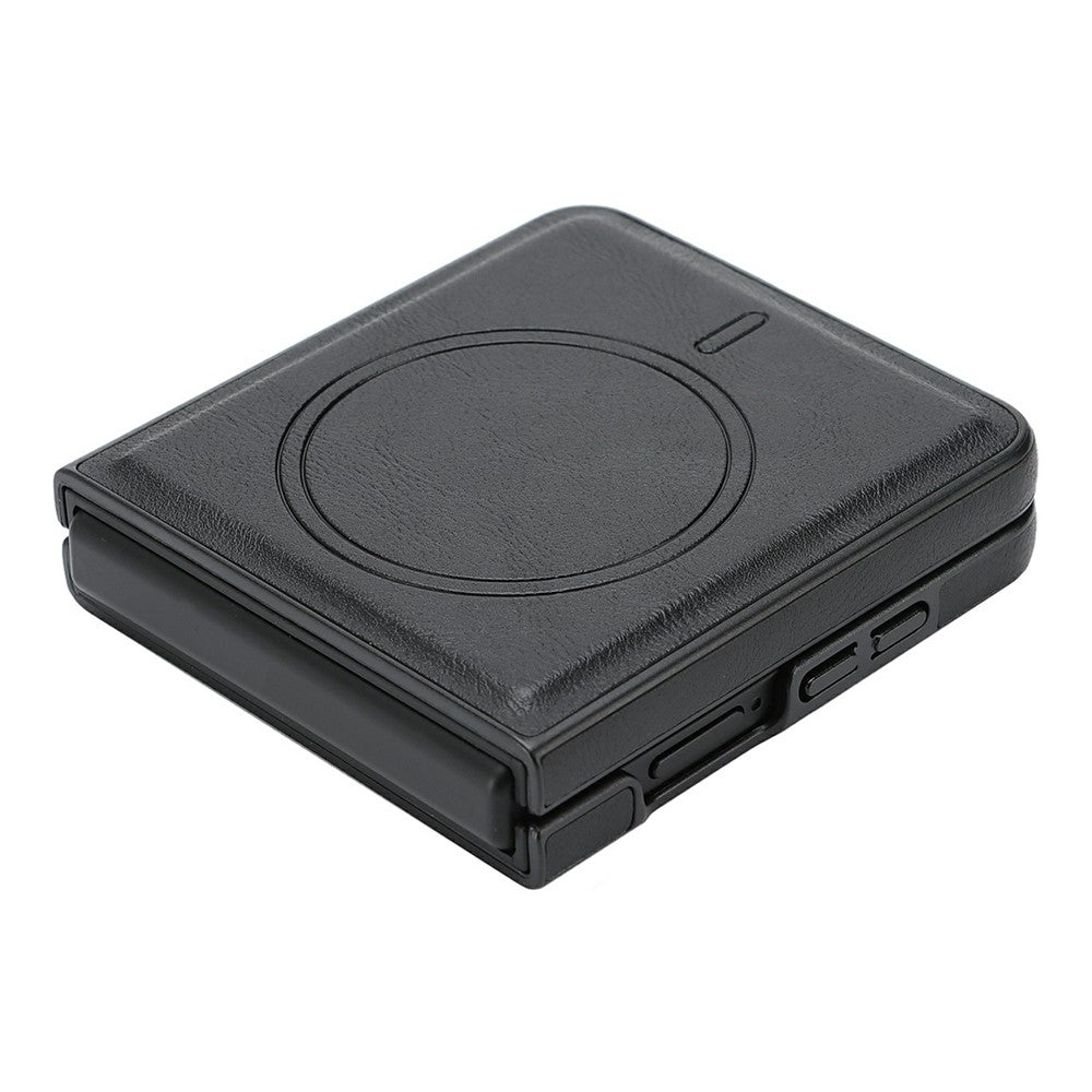 Til Samsung Galaxy Z Flip8 Magnetisk Etui Koskindstekstur PU Læderbelagt PC Telefoncover