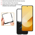 Til Samsung Galaxy Z Flip8 Magnetisk Etui Koskindstekstur PU Læderbelagt PC Telefoncover