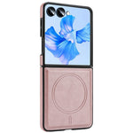 Til Samsung Galaxy Z Flip8 Magnetisk Etui Koskindstekstur PU Læderbelagt PC Telefoncover