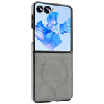 Til Samsung Galaxy Z Flip8 Magnetisk Etui Koskindstekstur PU Læderbelagt PC Telefoncover