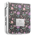 For Samsung Galaxy Z Flip8 Case Electroplating Floral Pattern PU Leather + Hard PC Phone Cover