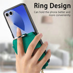 For Samsung Galaxy Z Flip7 5G Case Litchi Texture Leather Zipper Card Holder Phone Back Cover