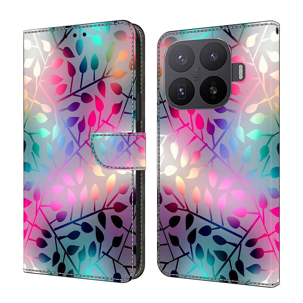 Wallet Case For Xiaomi 17T Pro Magnetic Clasp 3D Pattern Leather Phone Cover