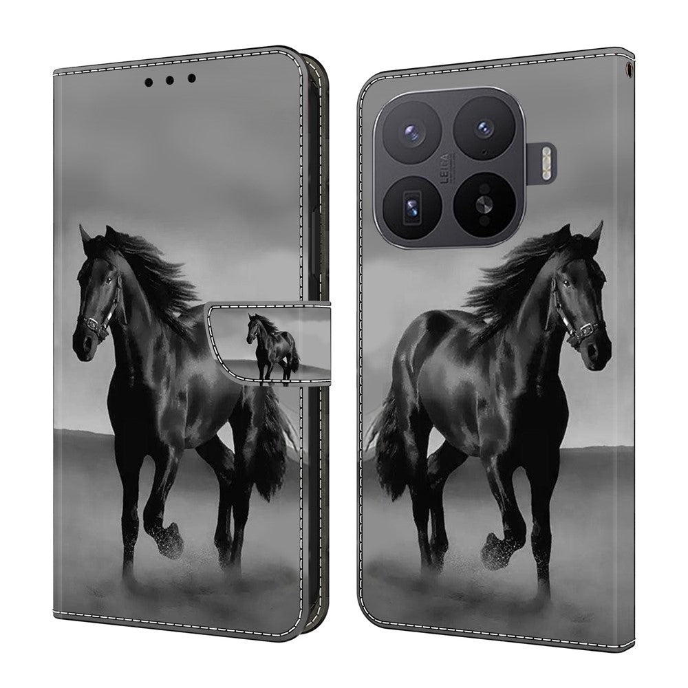 Wallet Case For Xiaomi 17T Pro Magnetic Clasp 3D Pattern Leather Phone Cover