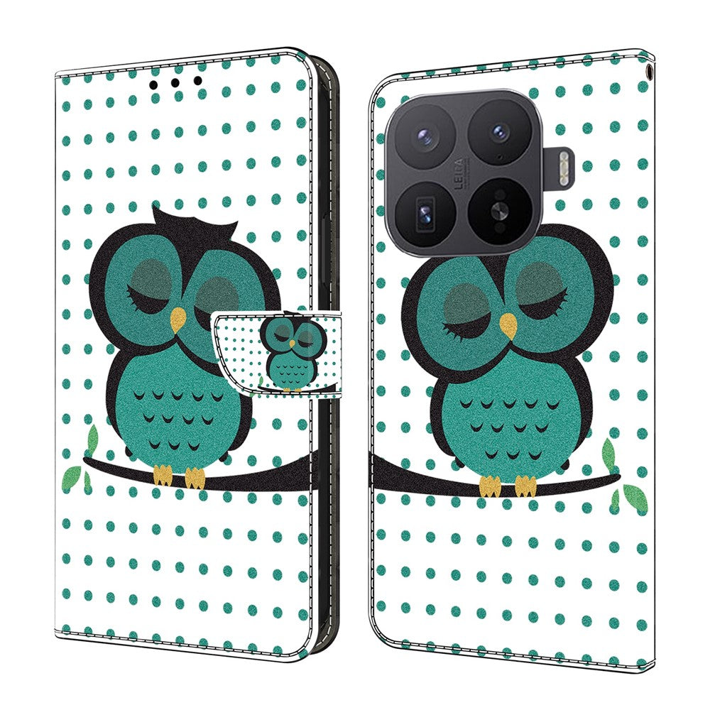 Wallet Case For Xiaomi 17T Pro Magnetic Clasp 3D Pattern Leather Phone Cover