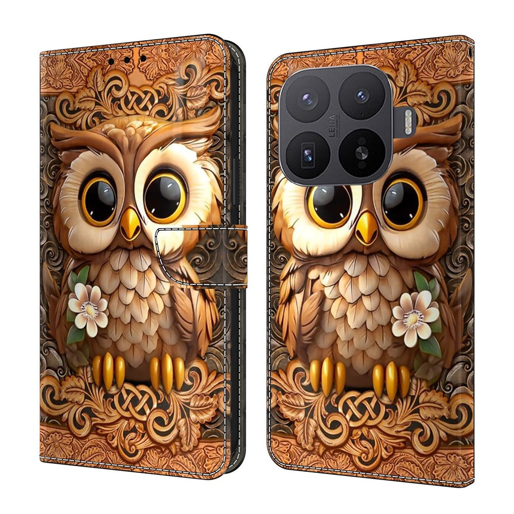 Xiaomi 17T Pro mobilskal Mönster Tryckt TPU + PU Läder Flipfodral med Kortplats