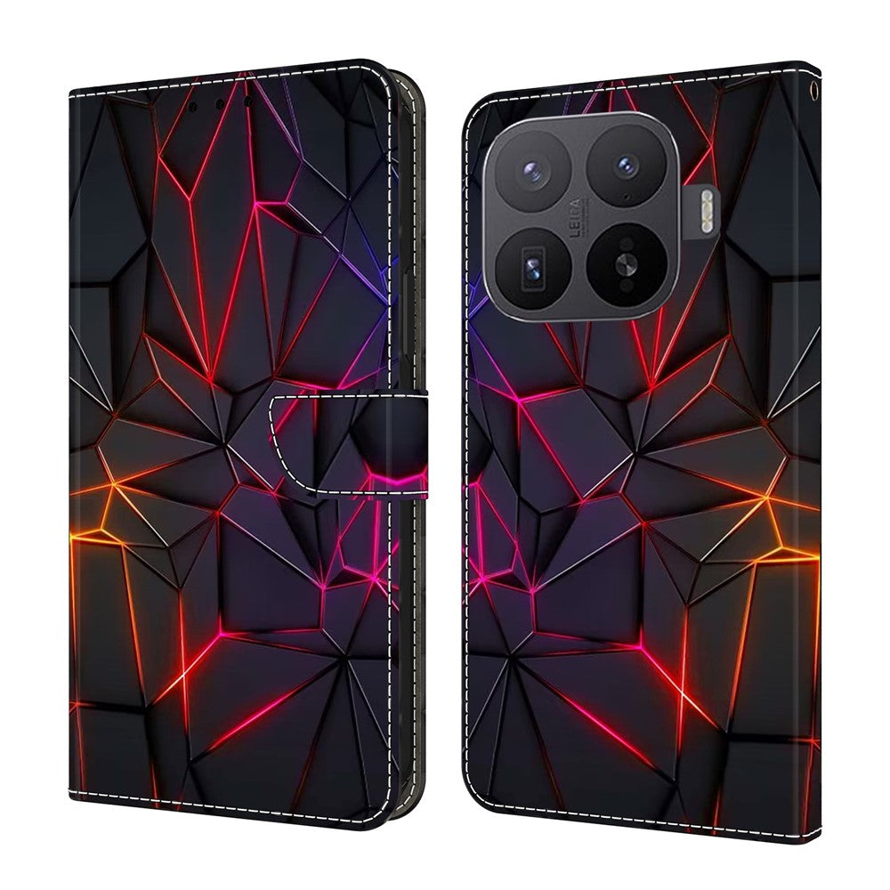 Xiaomi 17T Pro mobilskal Mönster Tryckt TPU + PU Läder Flipfodral med Kortplats