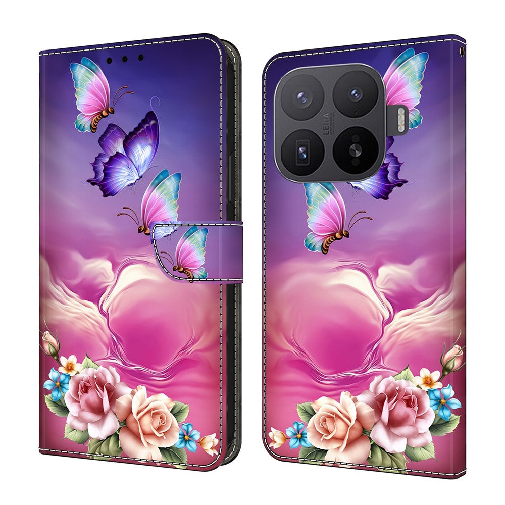 Xiaomi 17T Pro mobilskal Mönster Tryckt TPU + PU Läder Flipfodral med Kortplats