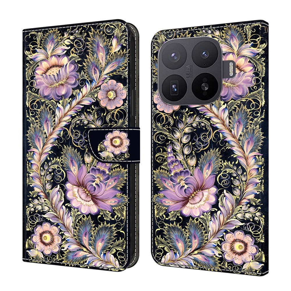 Wallet Case For Xiaomi 17T Pro Pattern Printing Stand Leather Flip Phone Cover