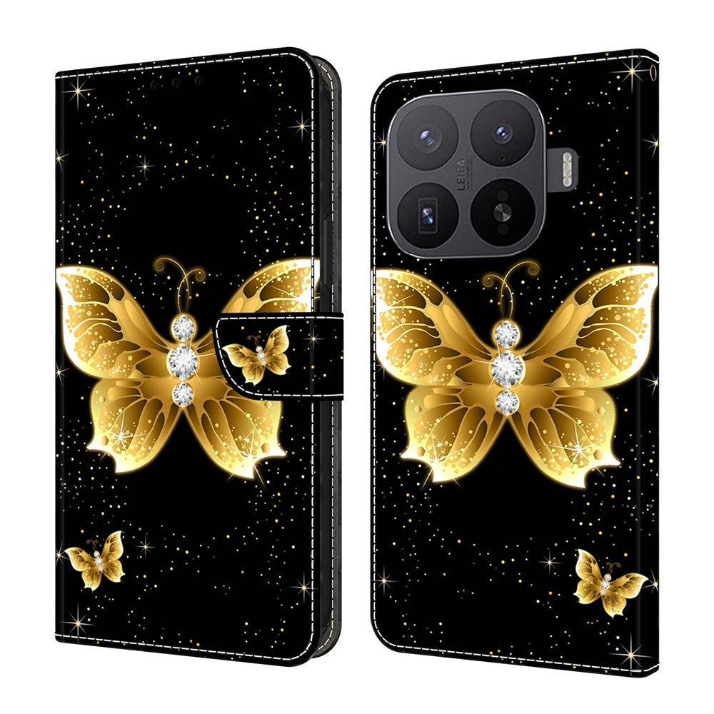 For Xiaomi 17T Pro Leather Case Pattern Printing Stand Flip Phone Cover