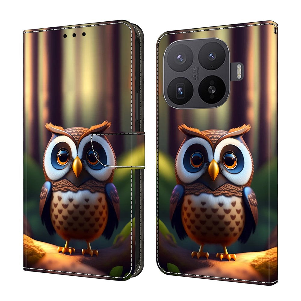 For Xiaomi 17T Pro Leather Case Pattern Printing Stand Flip Phone Cover