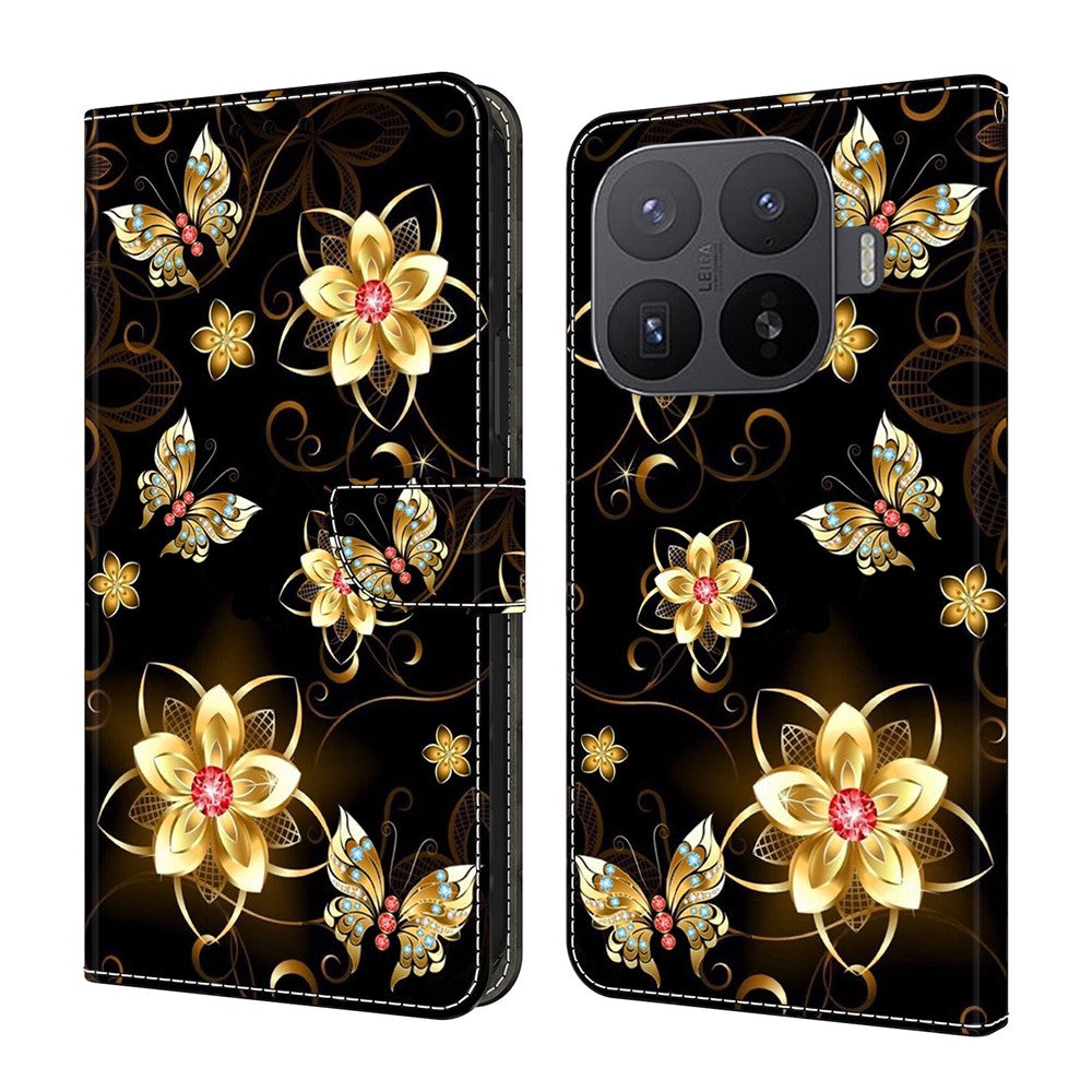 Plånboksfodral för Xiaomi 17T Pro Mönstertryck PU-läder Flip-stativ mobilskal