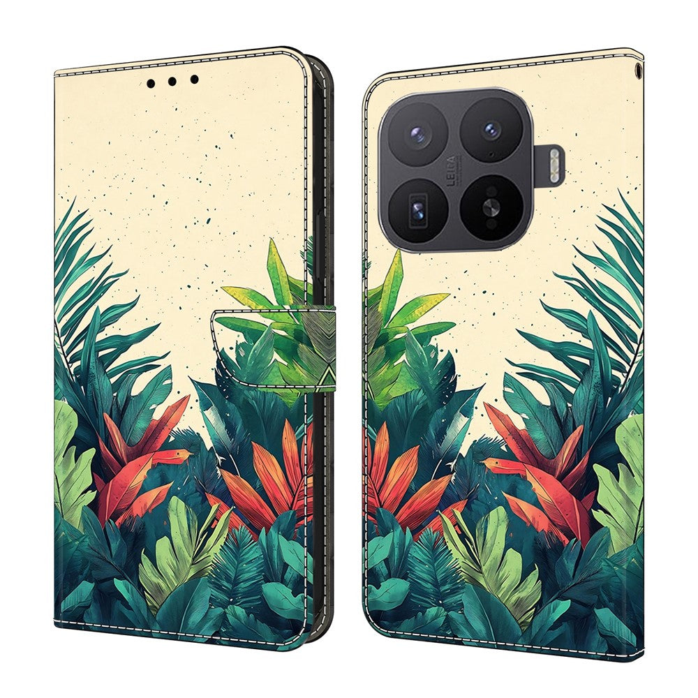 Plånboksfodral för Xiaomi 17T Pro Mönstertryck PU-läder Flip-stativ mobilskal