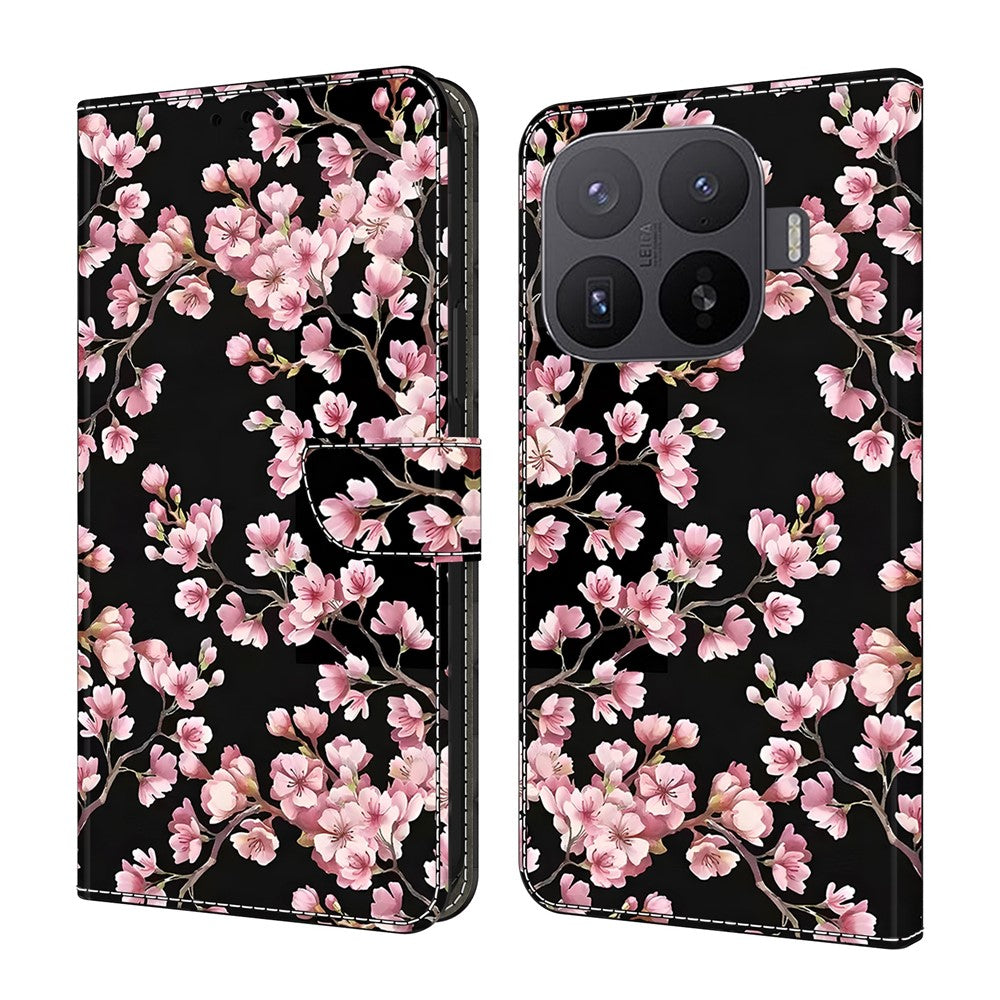 Wallet Case For Xiaomi 17T Pro Foldable Stand Pattern Printing PU Leather Flip Phone Cover