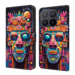 Wallet Case For Xiaomi 17T Pro Foldable Stand Pattern Printing PU Leather Flip Phone Cover
