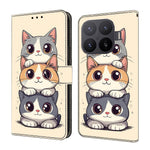 Xiaomi 17T Pro Plånboksfodral Vikbart Stativ Mönstertryck Läder Flip mobilfodral