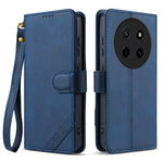 AZNS A2 for Honor X80 Pro Max 5G Leather Case with Wrist Strap RFID Blocking Wallet Stand Phone Cover
