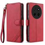 AZNS A2 for Honor X80 Pro Max 5G Leather Case with Wrist Strap RFID Blocking Wallet Stand Phone Cover