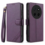 AZNS A2 for Honor X80 Pro Max 5G Leather Case with Wrist Strap RFID Blocking Wallet Stand Phone Cover