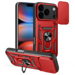 Til iPhone 18 Pro / 17 Pro cover med skydelåg til kamera PC + TPU stativ telefoncover