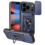 Til iPhone 18 Pro / 17 Pro cover med skydelåg til kamera PC + TPU stativ telefoncover