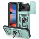 For iPhone 18 Pro Max / 17 Pro Max Case with Slide Camera Lid PC + TPU Kickstand Phone Cover