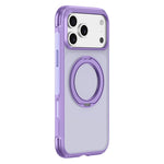 Til iPhone 18 Pro / 17 Pro cover med magnetisk støtteben, Air Cushion, mat gennemsigtig PC + TPU telefoncover