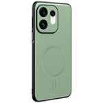 For Oppo Reno16 5G (Global) Magnetic Case Leather Coated TPU + PC Phone Cover