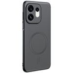 For Oppo Reno16 5G (Global) Magnetic Case Leather Coated TPU + PC Phone Cover