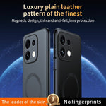 For Oppo Reno16 F 5G Magnetic Case Leather Coated TPU + PC Phone Cover