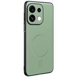 For Oppo Reno16 F 5G Magnetic Case Leather Coated TPU + PC Phone Cover