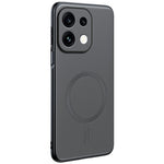 For Oppo Reno16 F 5G Magnetic Case Leather Coated TPU + PC Phone Cover