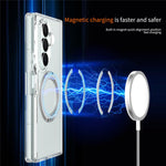 For Samsung Galaxy Z Fold8 Ultra Case Rotating Magnetic Kickstand TPU + Acrylic Clear Phone Cover with Front Frame