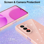 OnePlus Nord CE6 Lite 5G / Realme P4x 5G Magnetiskt Skal Glitter TPU Stötsäkert mobilskal med Snodd