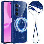 OnePlus Nord CE6 Lite 5G / Realme P4x 5G Magnetiskt Skal Glitter TPU Stötsäkert mobilskal med Snodd