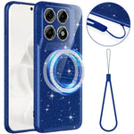 Til Motorola Edge 70 Pro+ 5G / 70 Pro 5G Magnetisk Etui Glitter TPU Stødsikkert Telefoncover med Nøglesnor