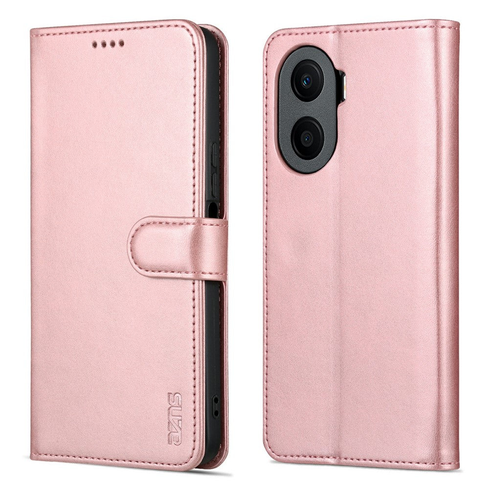 AZNS Anti-drop Phone Case For Honor Play 40 Plus 5G, PU Leather Magnetic Flip Cover Stand Wallet