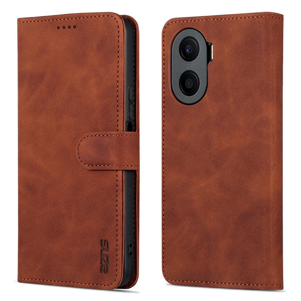 AZNS Anti-drop Phone Case For Honor Play 40 Plus 5G, PU Leather Magnetic Flip Cover Stand Wallet