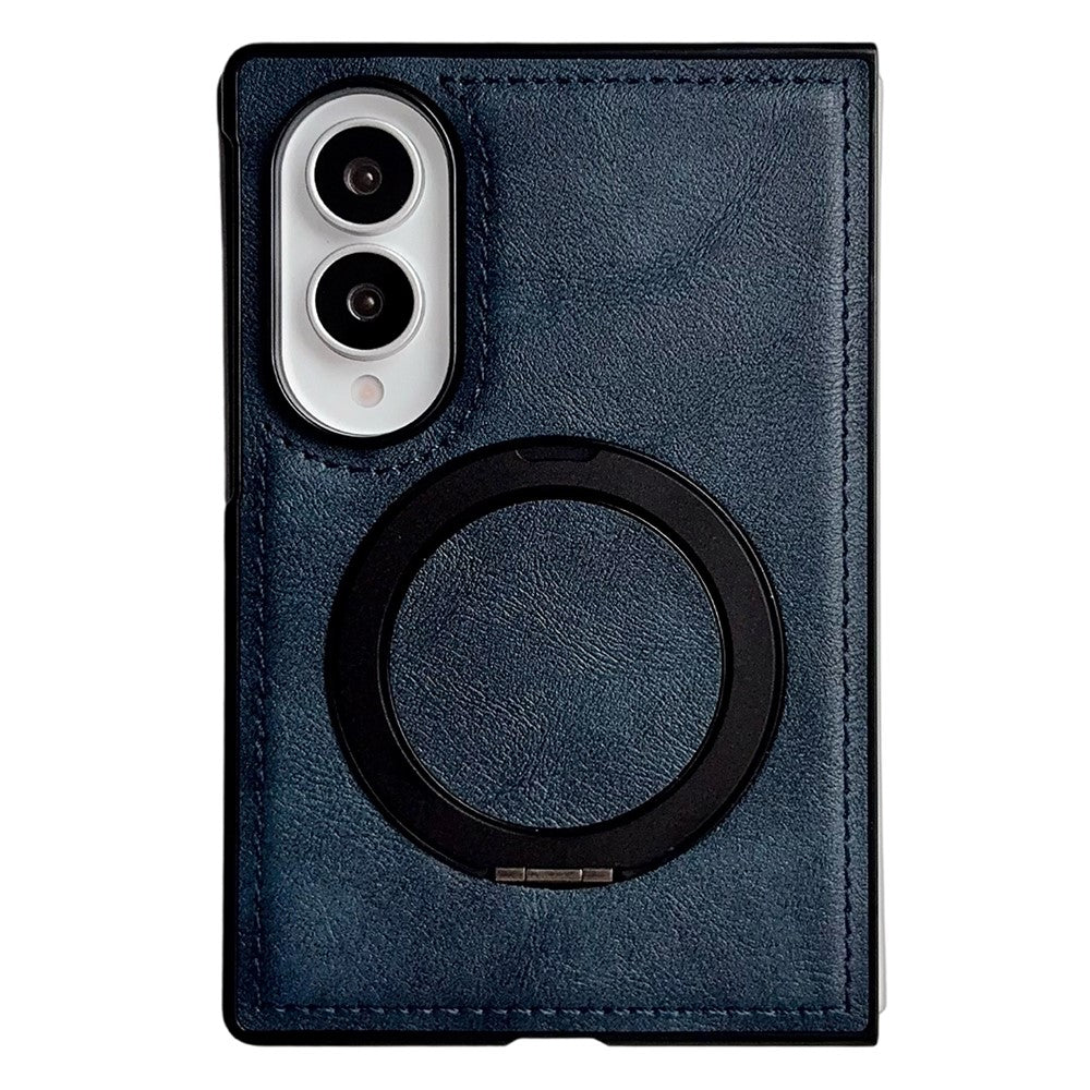 For Samsung Galaxy Z Fold8 Case Rotating Magnetic Kickstand PU Leather Phone Back Cover